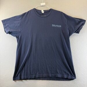 Pelican Brewing Company Navy Blue Graphic T-Shirt Mens XL Oregon Coast Beer Tee